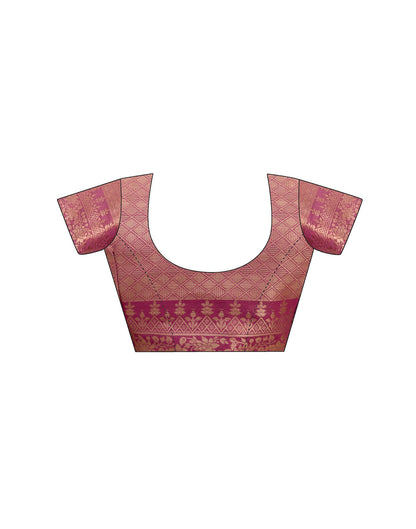 Light Purple Chiffon Woven Saree