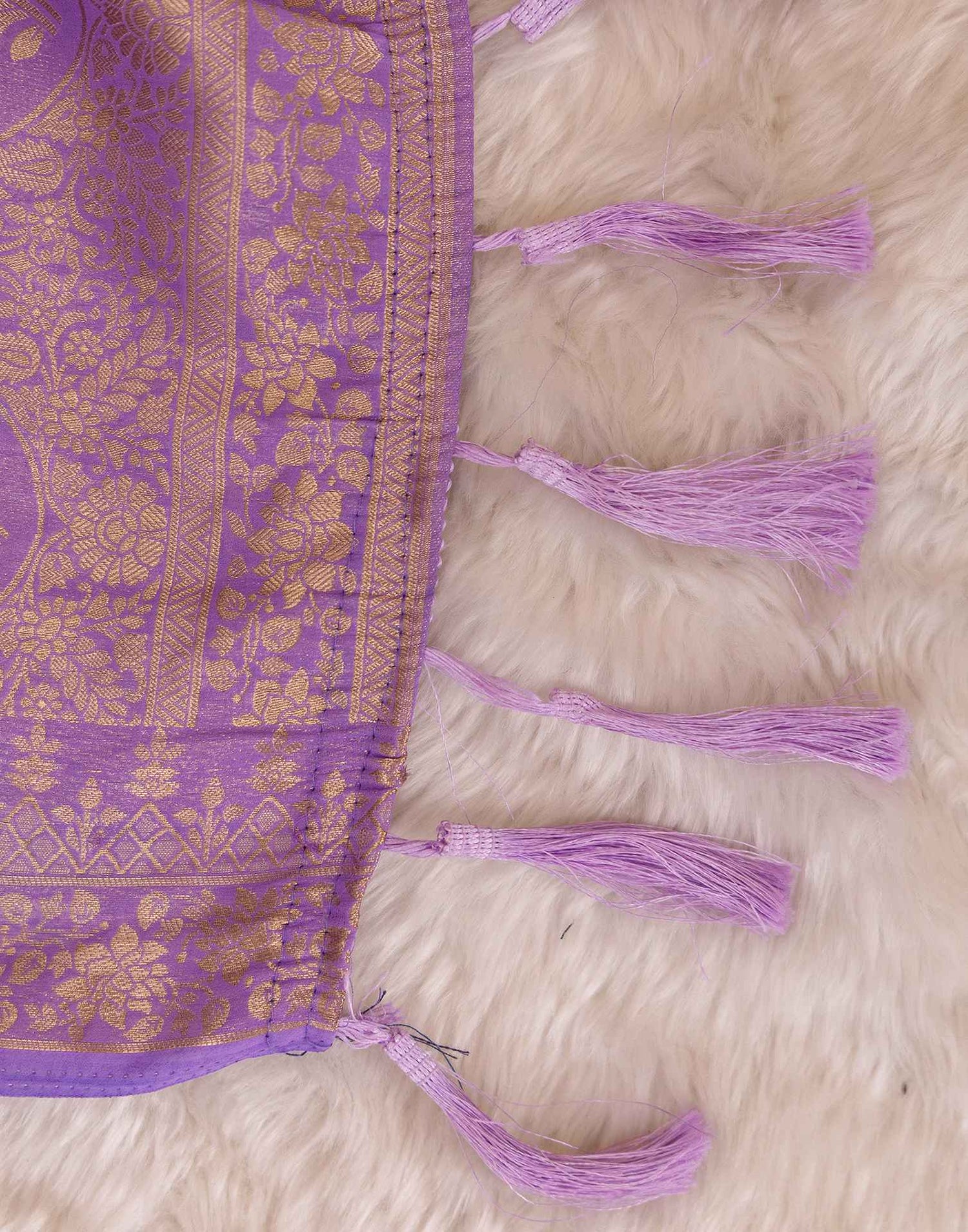 Lavender Chiffon Woven Saree