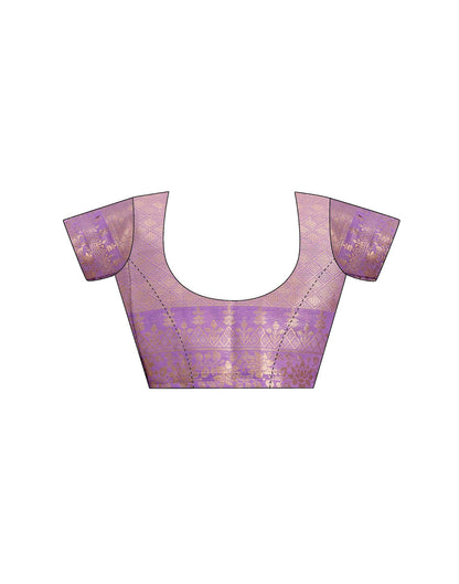 Lavender Chiffon Woven Saree