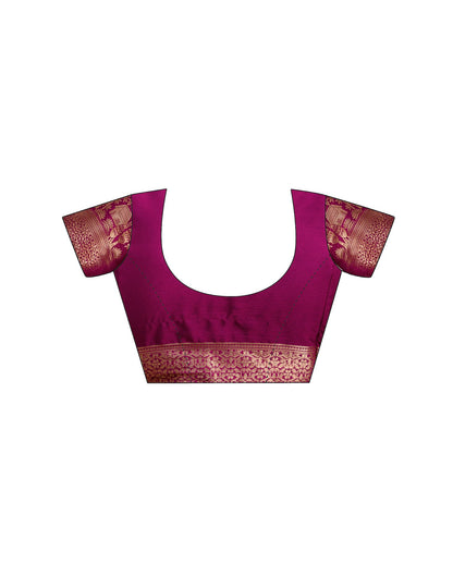 Light Purple Chiffon Woven Saree