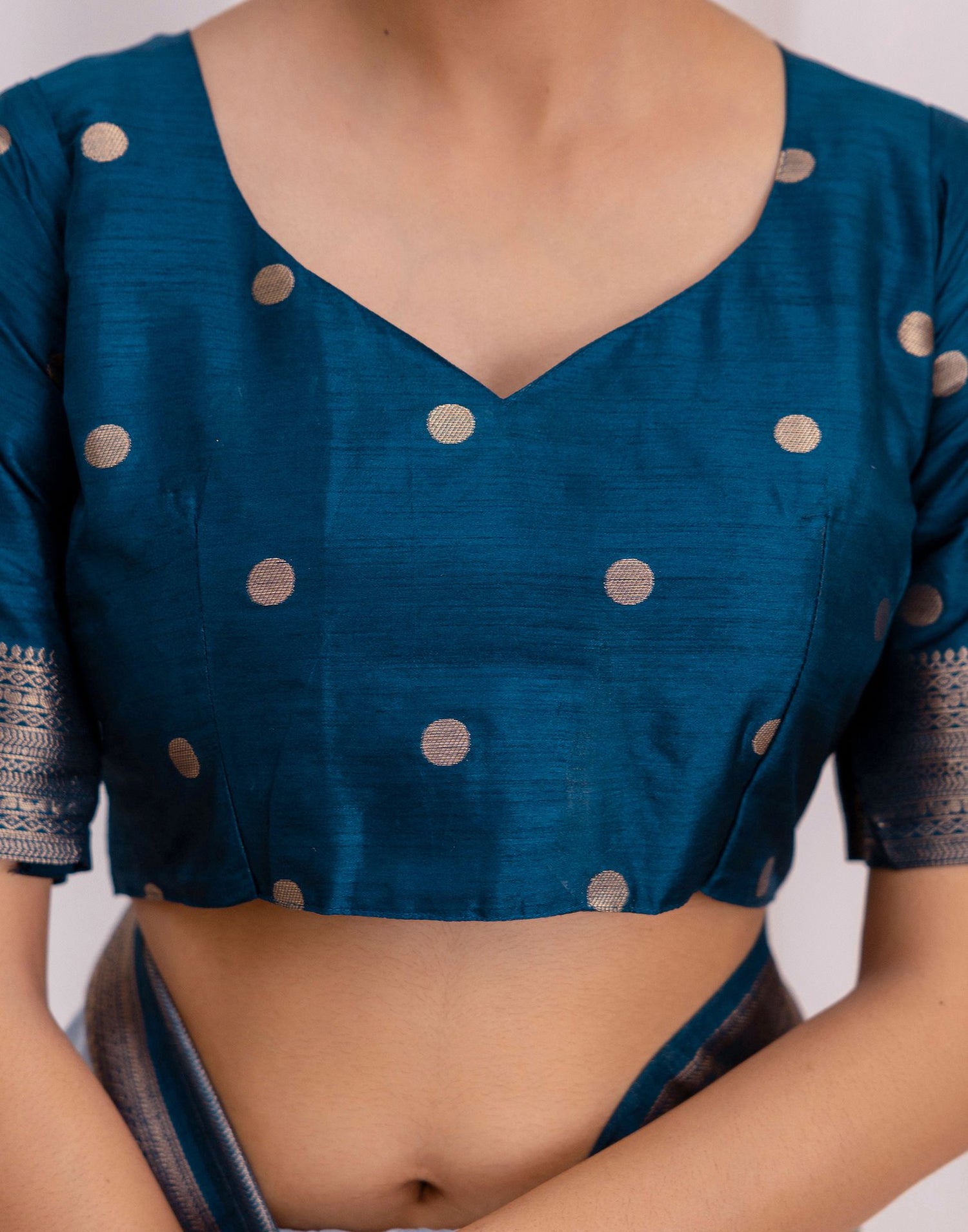 Sky Blue Silk Woven Saree