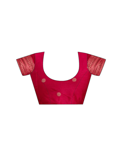 Rose Pink Silk Woven Saree