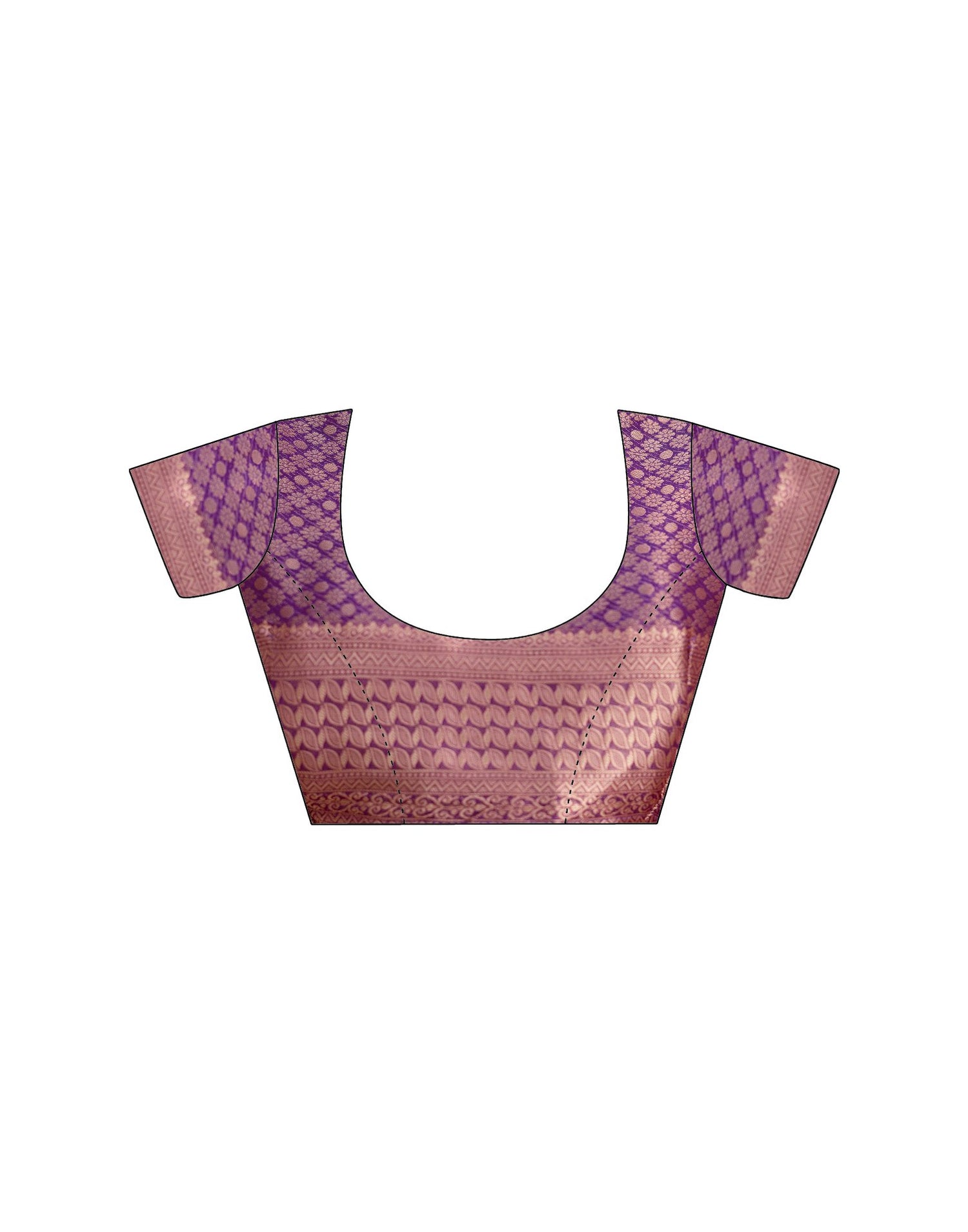 Dark Purple Silk Woven Kanjivaram Saree