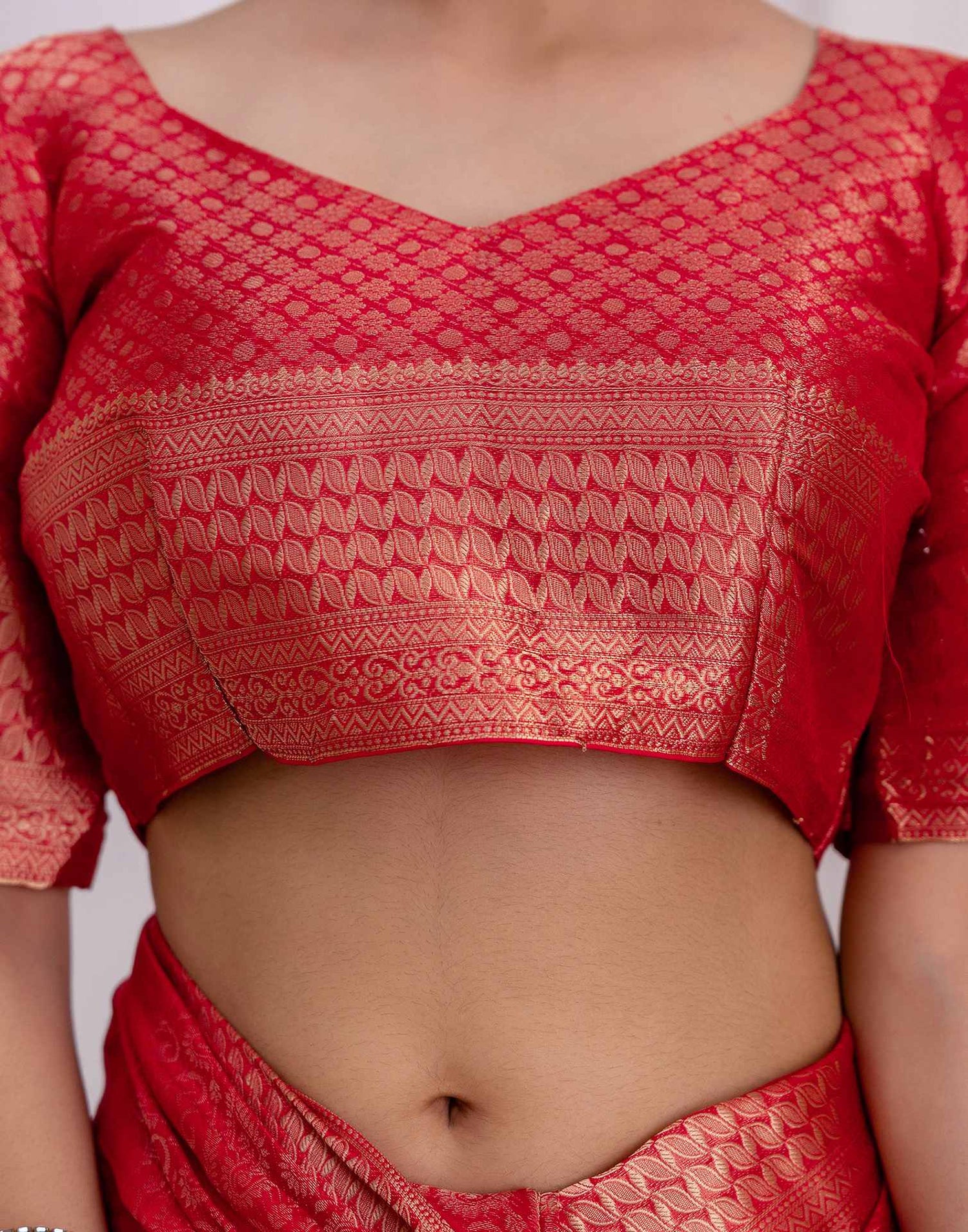 Red Silk Woven Kanjivaram Saree