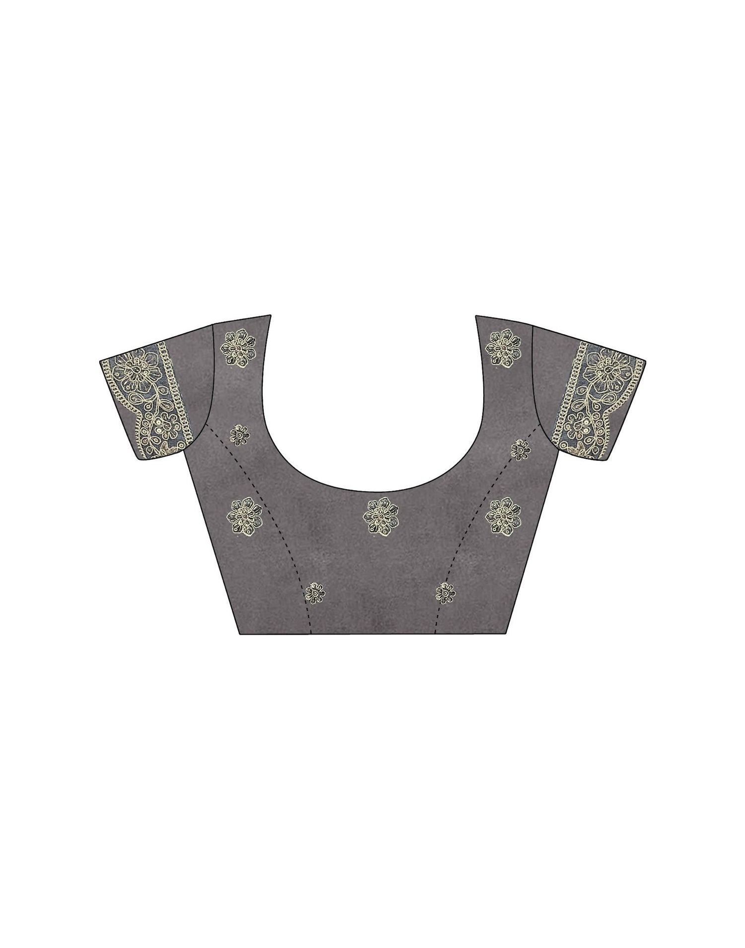 Grey Weightless Georgette Printed Bandhani Saree