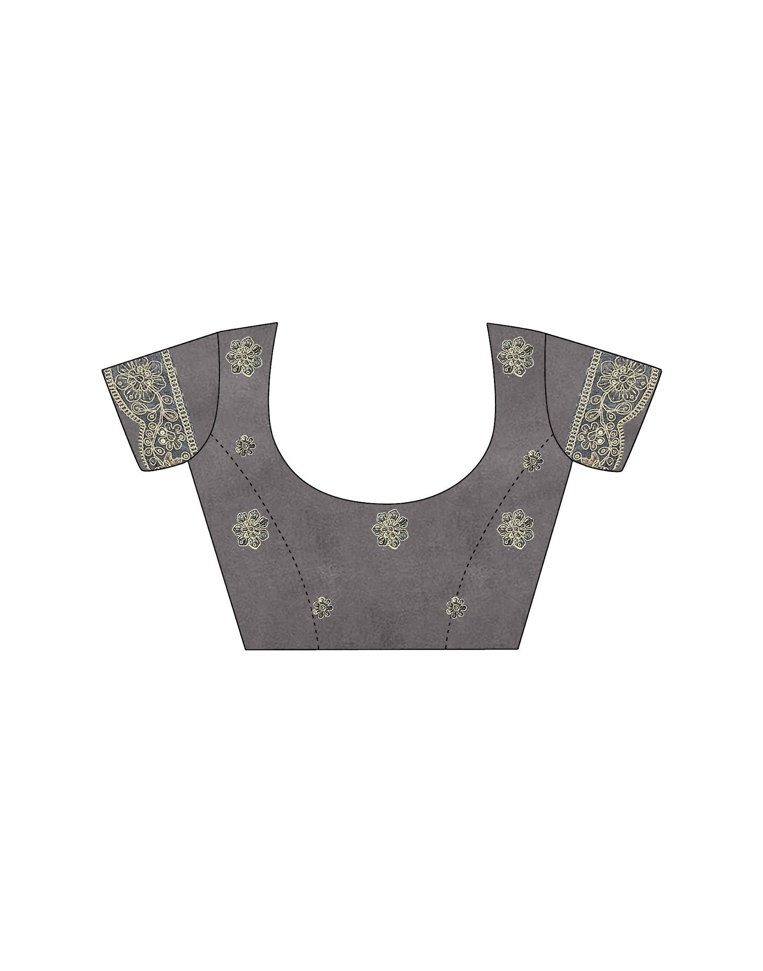 Grey Weightless Georgette Printed Bandhani Saree