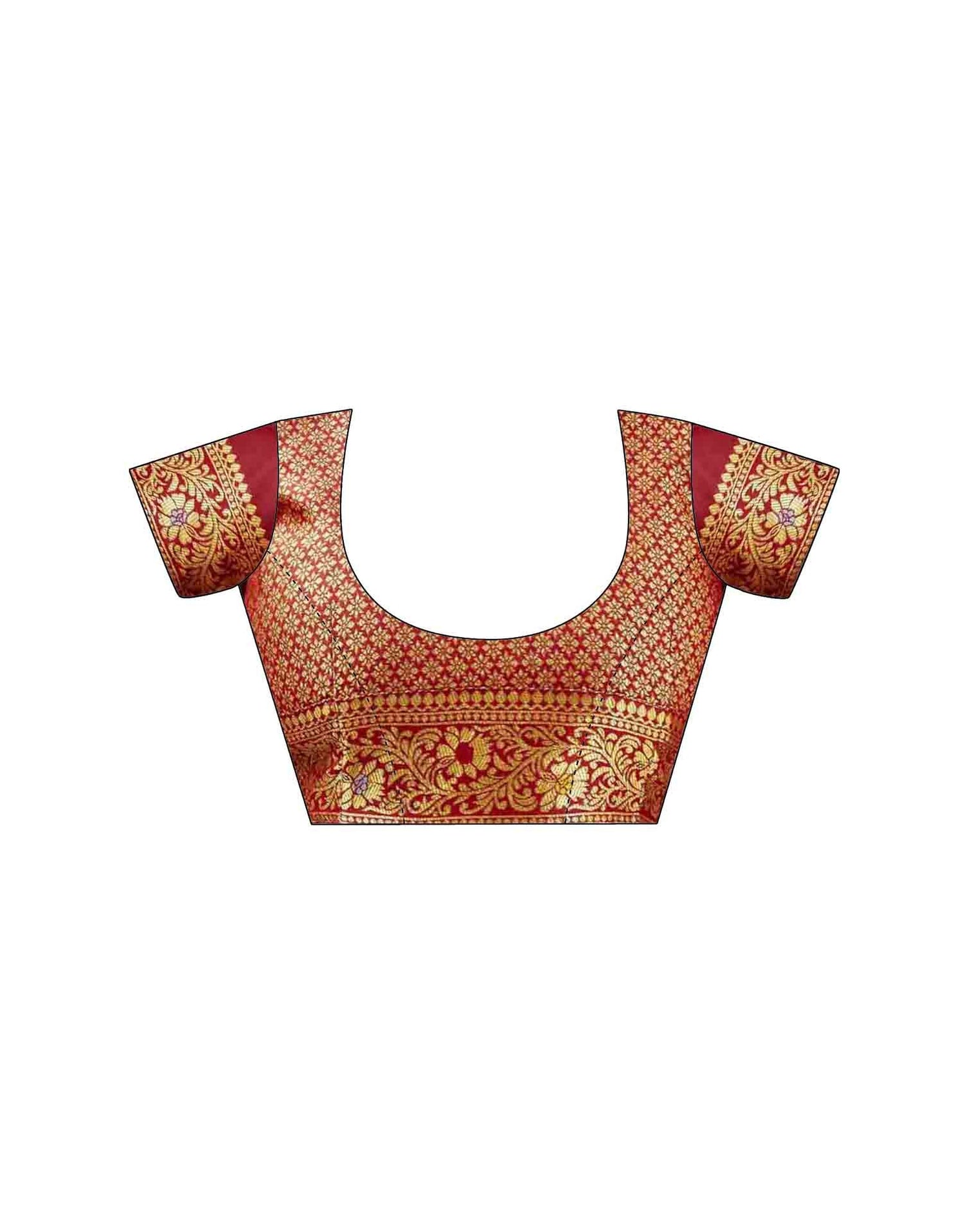 Red Silk Woven Banarasi Saree