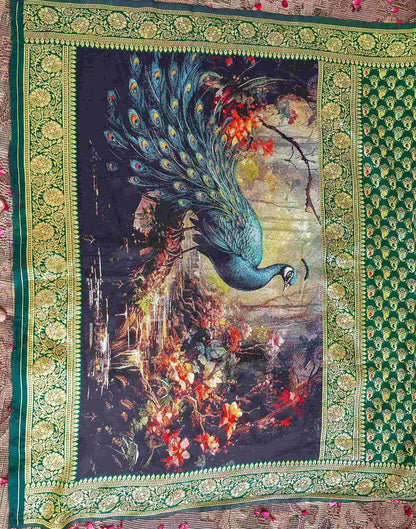 Green Silk Woven Banarasi Saree