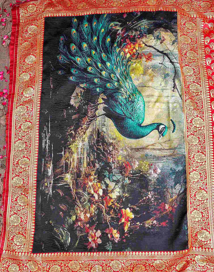 Red Silk Woven Banarasi Saree