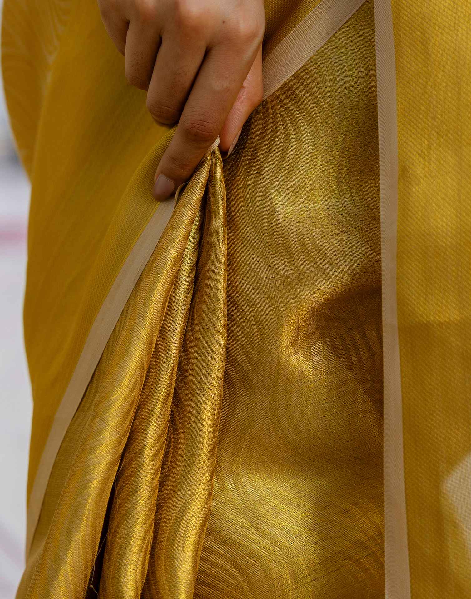 Golden Tissue Silk Woven Kanjivaram Saree