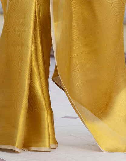 Golden Tissue Silk Woven Kanjivaram Saree