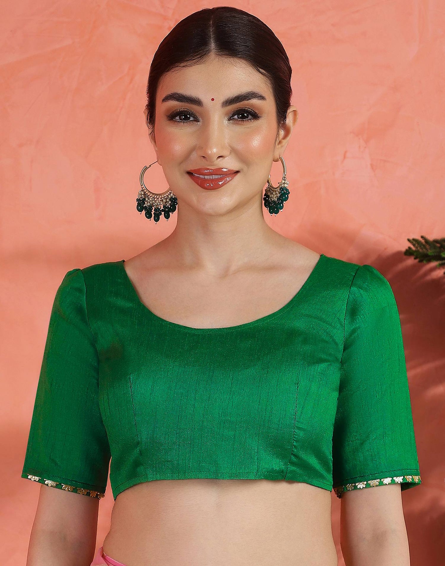 Green Georgette Foil Printed Saree