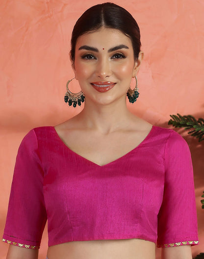 Pink Georgette Foil Printed Saree