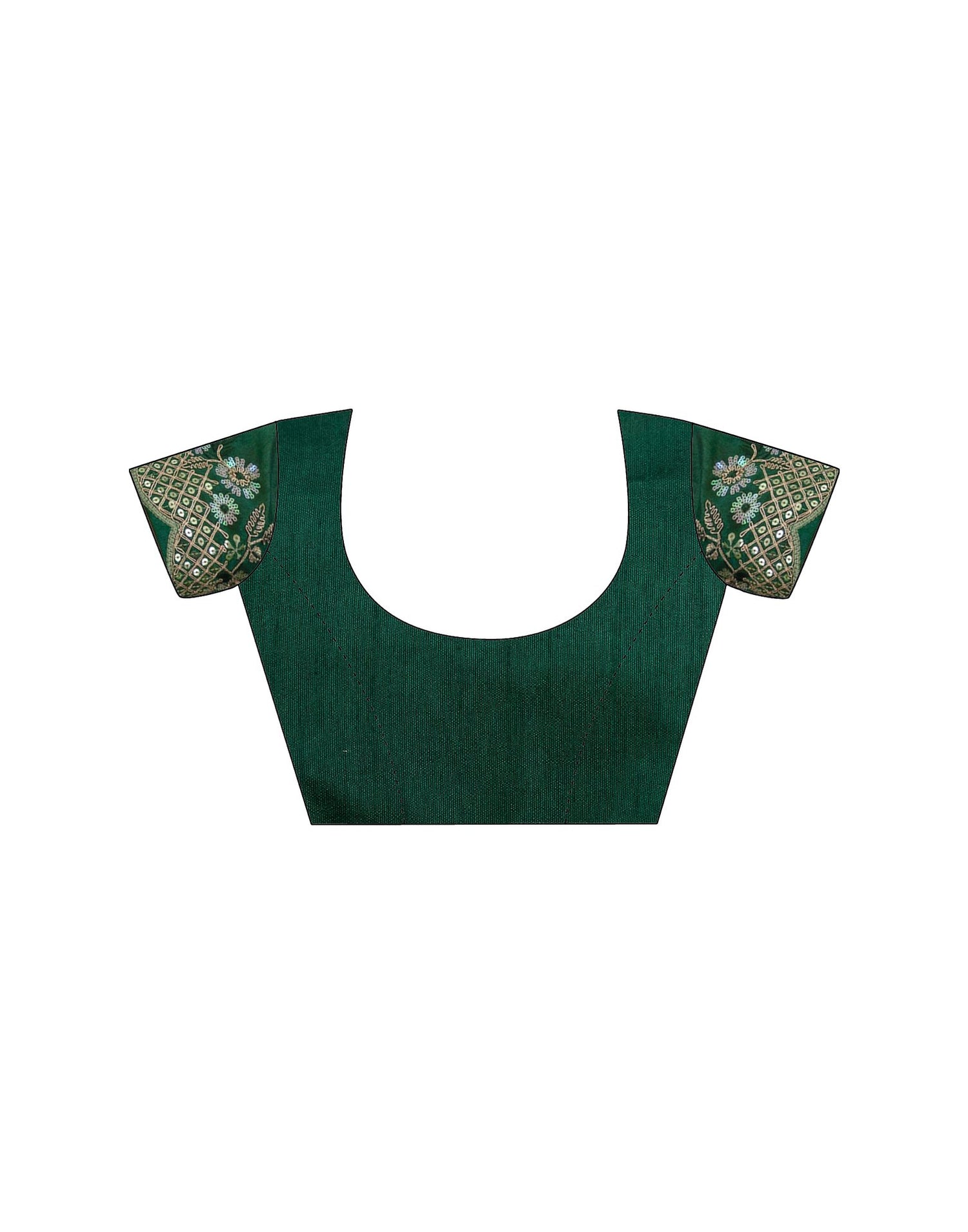 Moss Green Shimmer Sequence Embroidery Saree