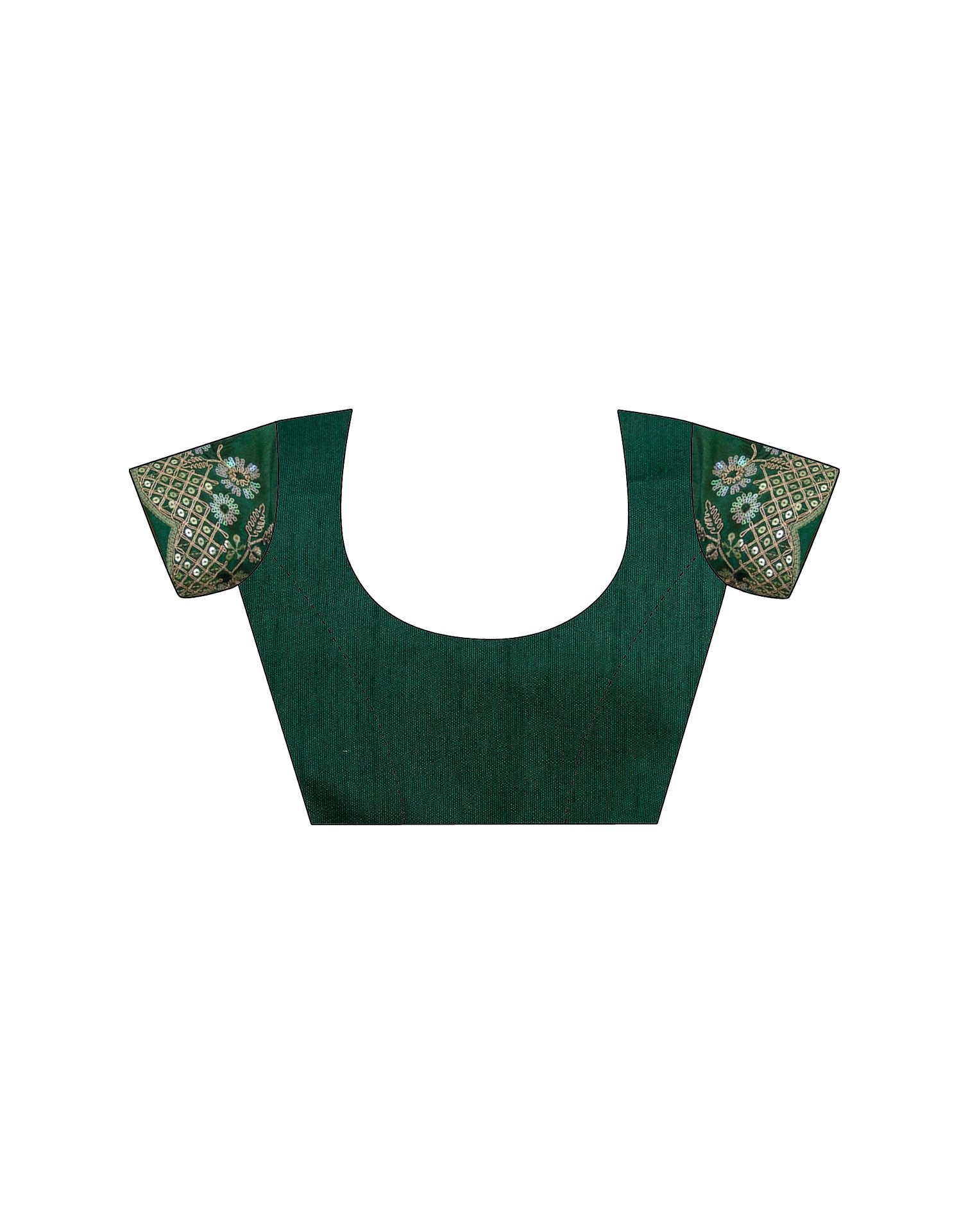 Moss Green Shimmer Sequence Embroidery Saree