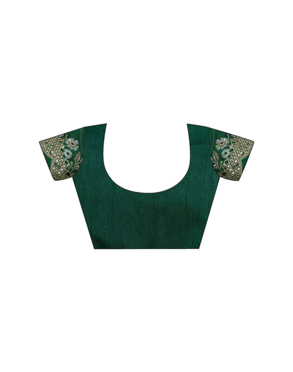Moss Green Shimmer Sequence Embroidery Saree