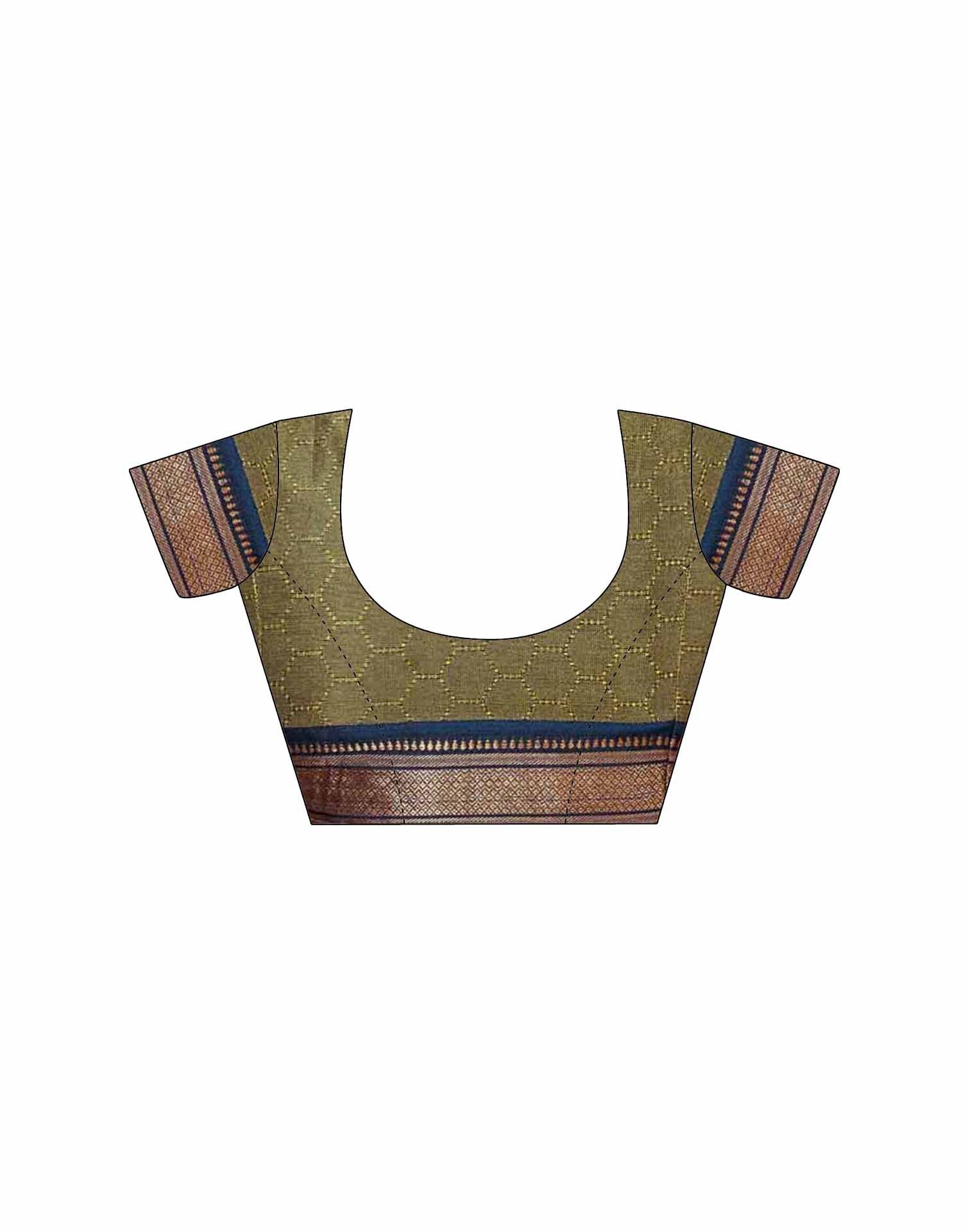 Orange Silk Woven Kanjivaram Saree