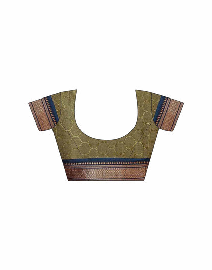 Orange Silk Woven Kanjivaram Saree