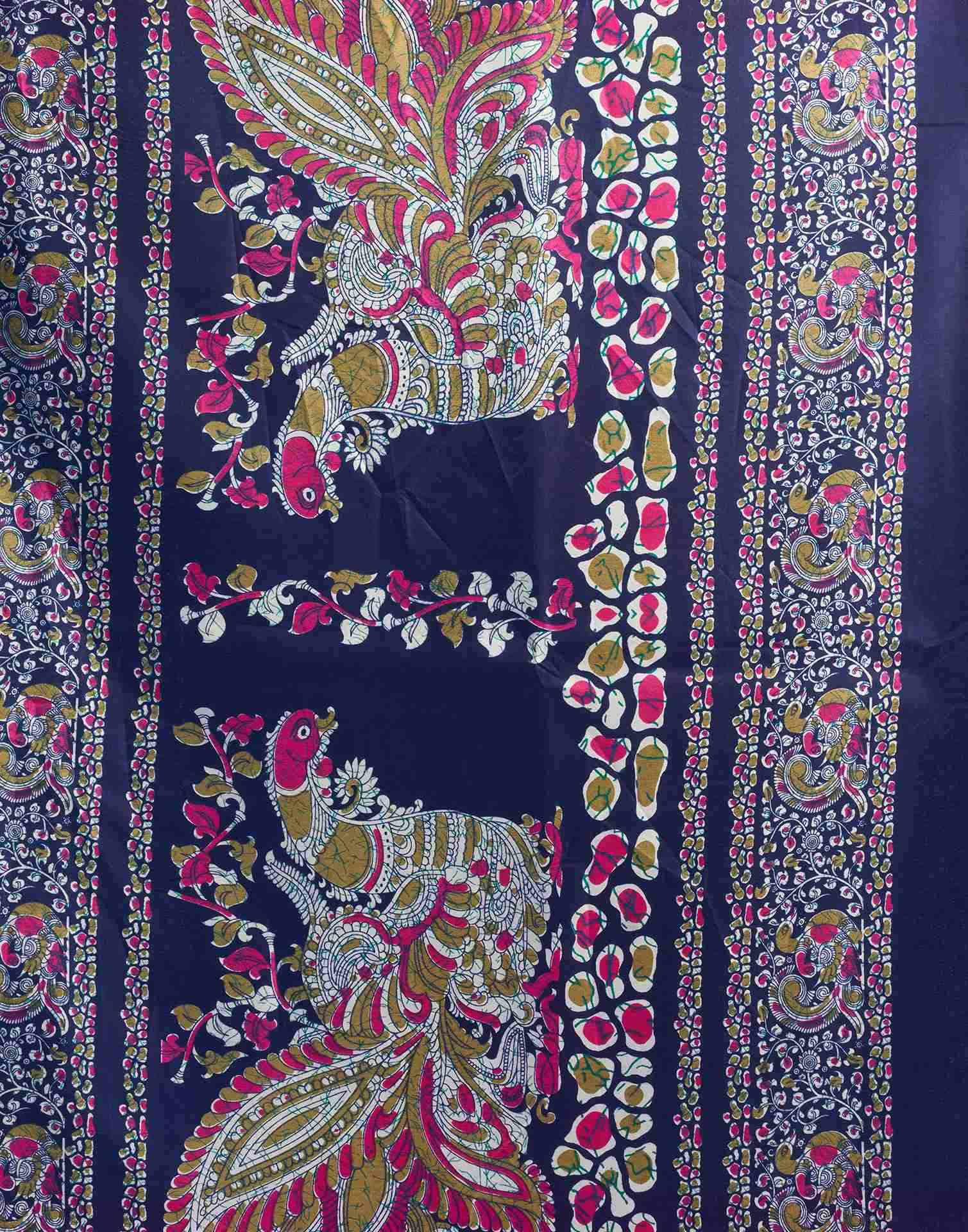Teal Green Dola Silk Printed Saree