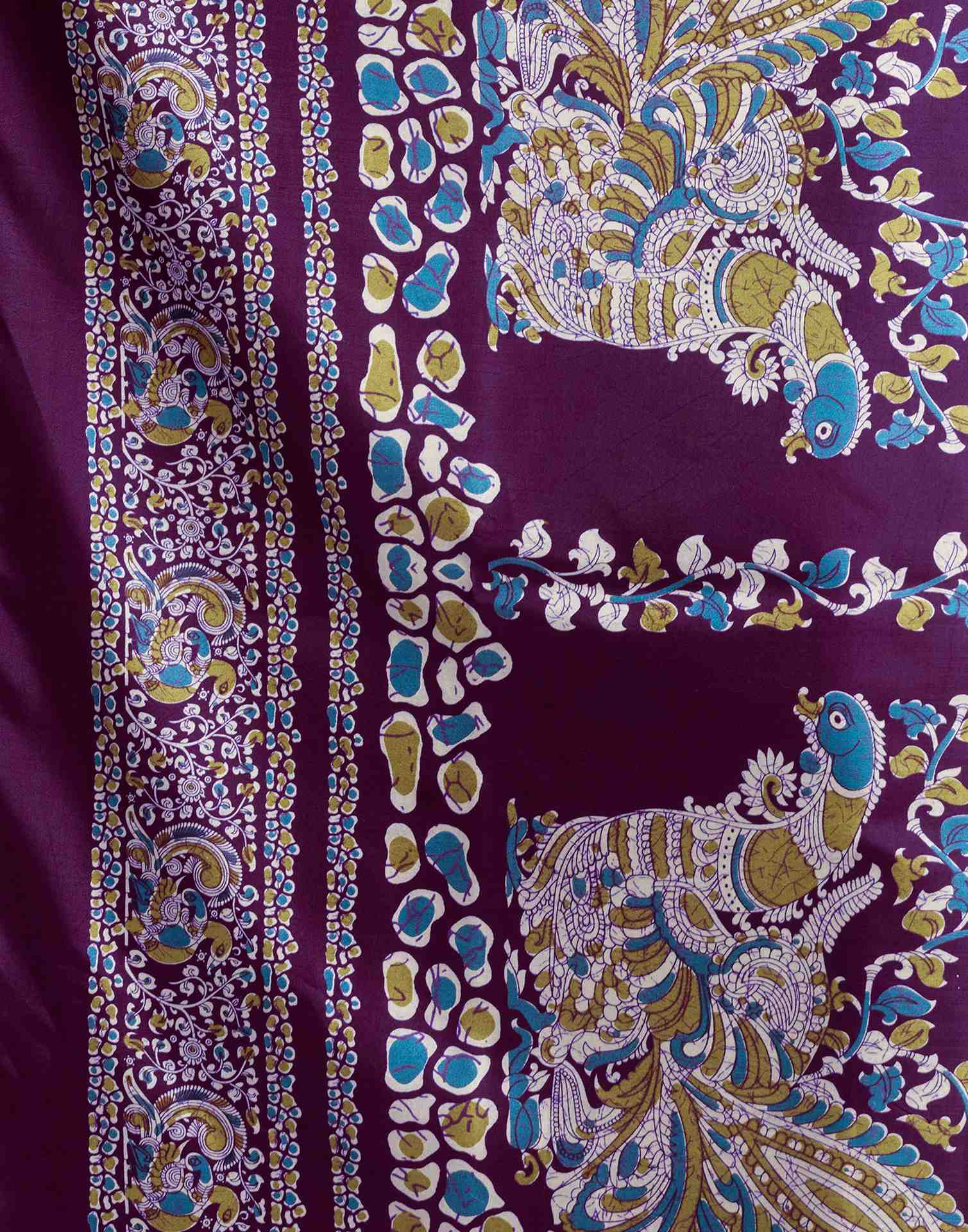 Lavender Dola Silk Printed Saree