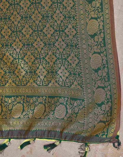 Mustard Yellow Silk Woven Saree