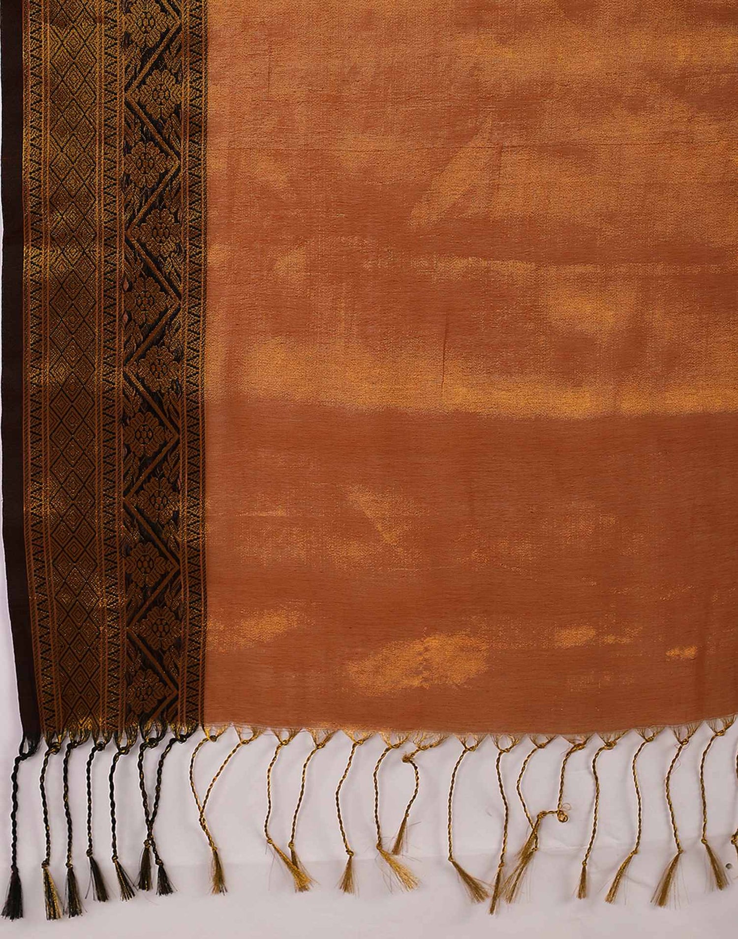 Orange Tissue Cotton Woven Saree