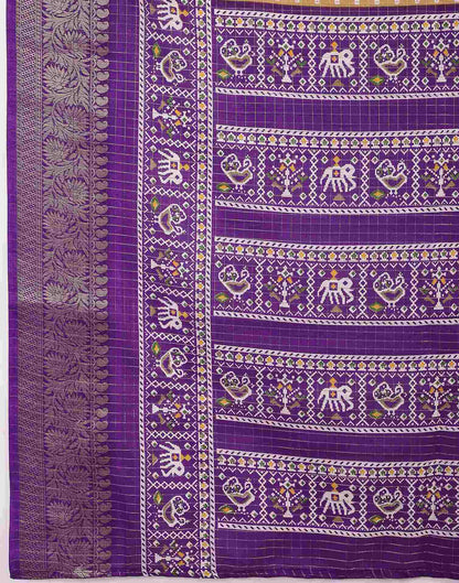 Light Brown Silk Printed Bandhani Saree