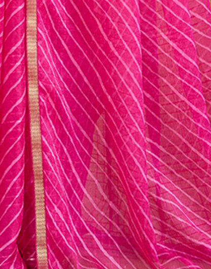 Rani Pink Chiffon Laheriya Saree