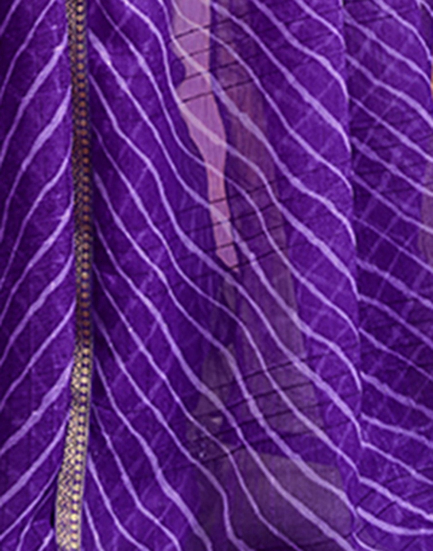Purple Chiffon Laheriya Saree