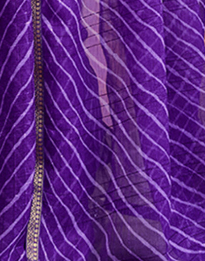 Purple Chiffon Laheriya Saree