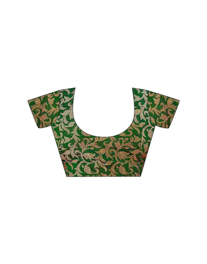 Khaki Silk Woven Kanjivaram Saree