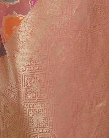 Pink Silk Woven Saree