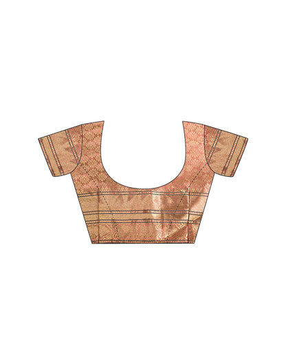Pink Silk Woven Saree