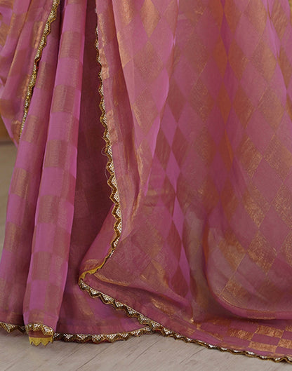 Purple Shimmer Woven Saree