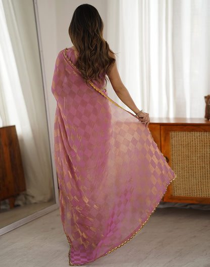 Purple Shimmer Woven Saree
