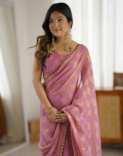 Purple Shimmer Woven Saree