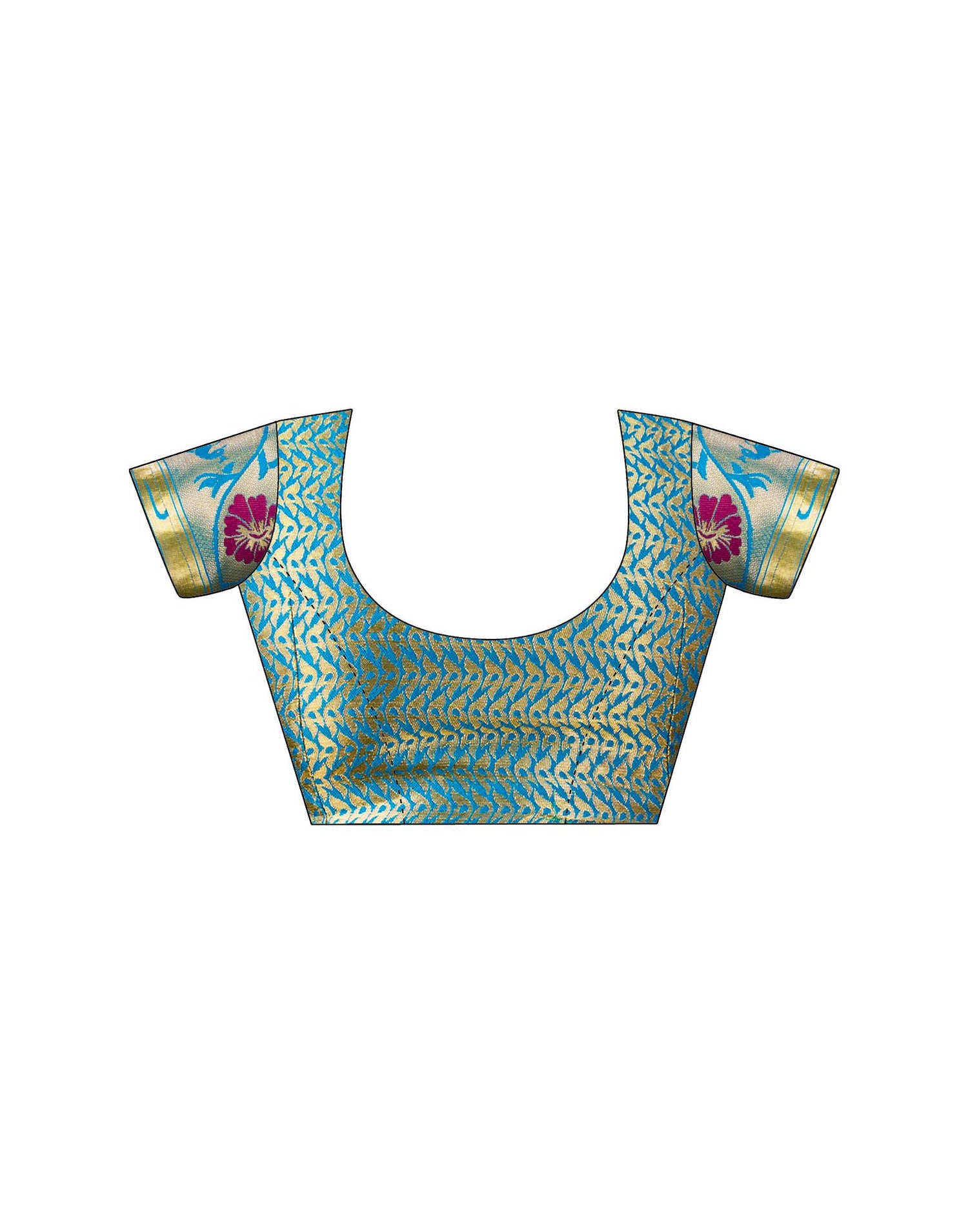 Teal Blue Silk Woven Paithani Saree