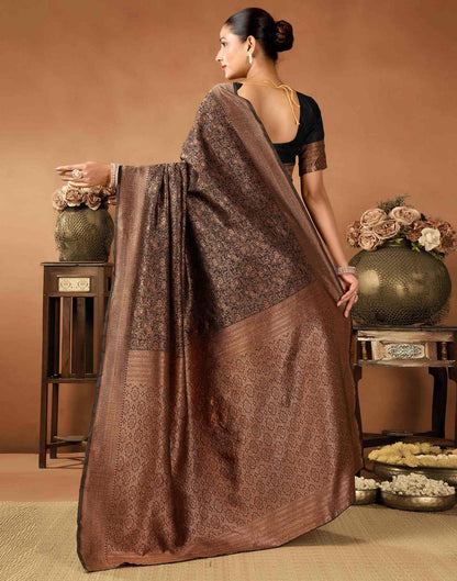 Black Silk Woven Saree