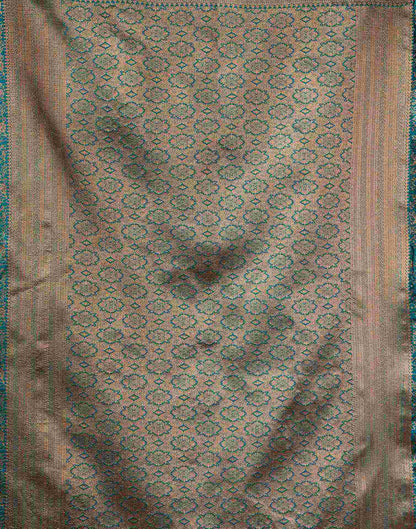 Rama Blue Silk Woven Saree