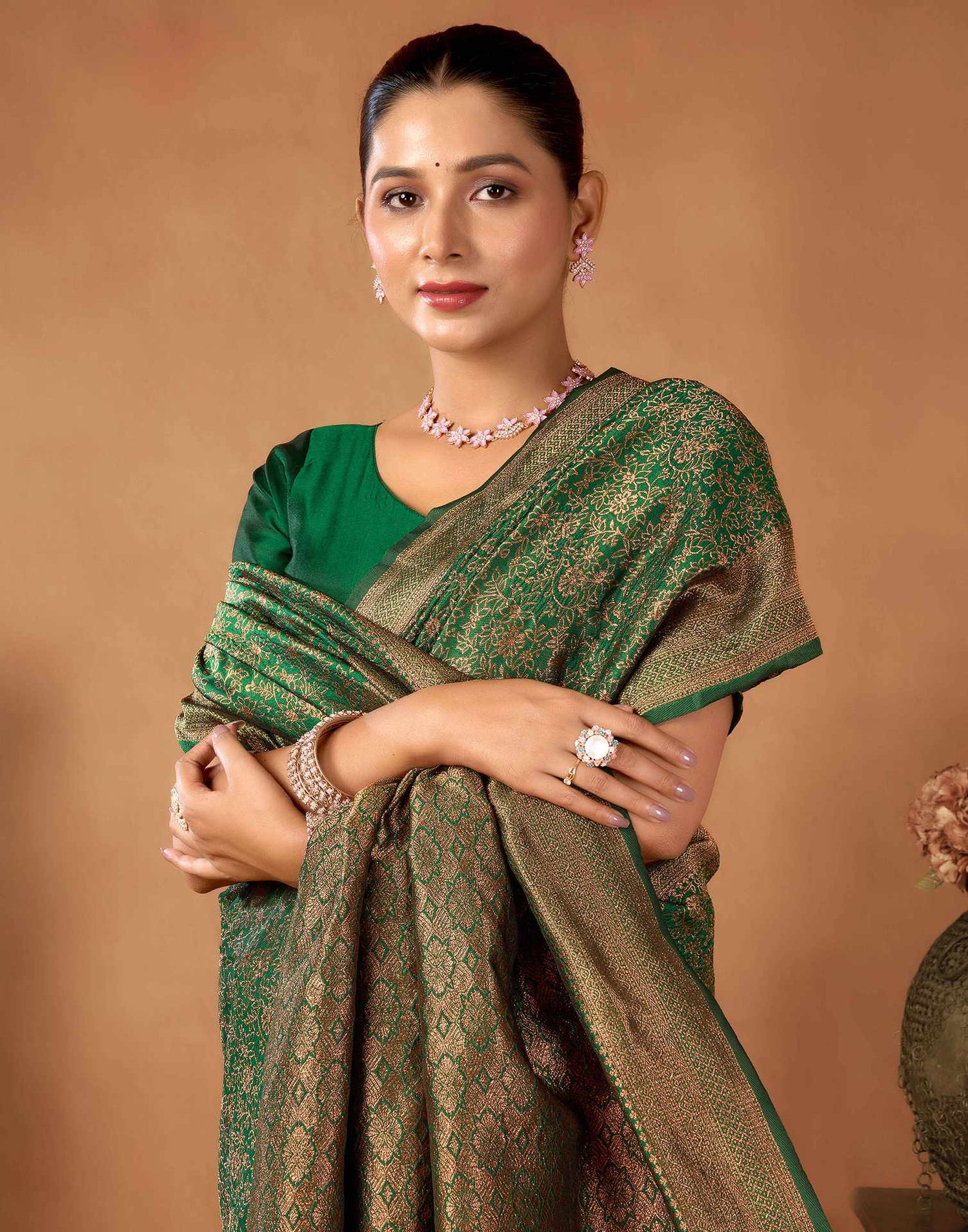 Green Silk Woven Saree