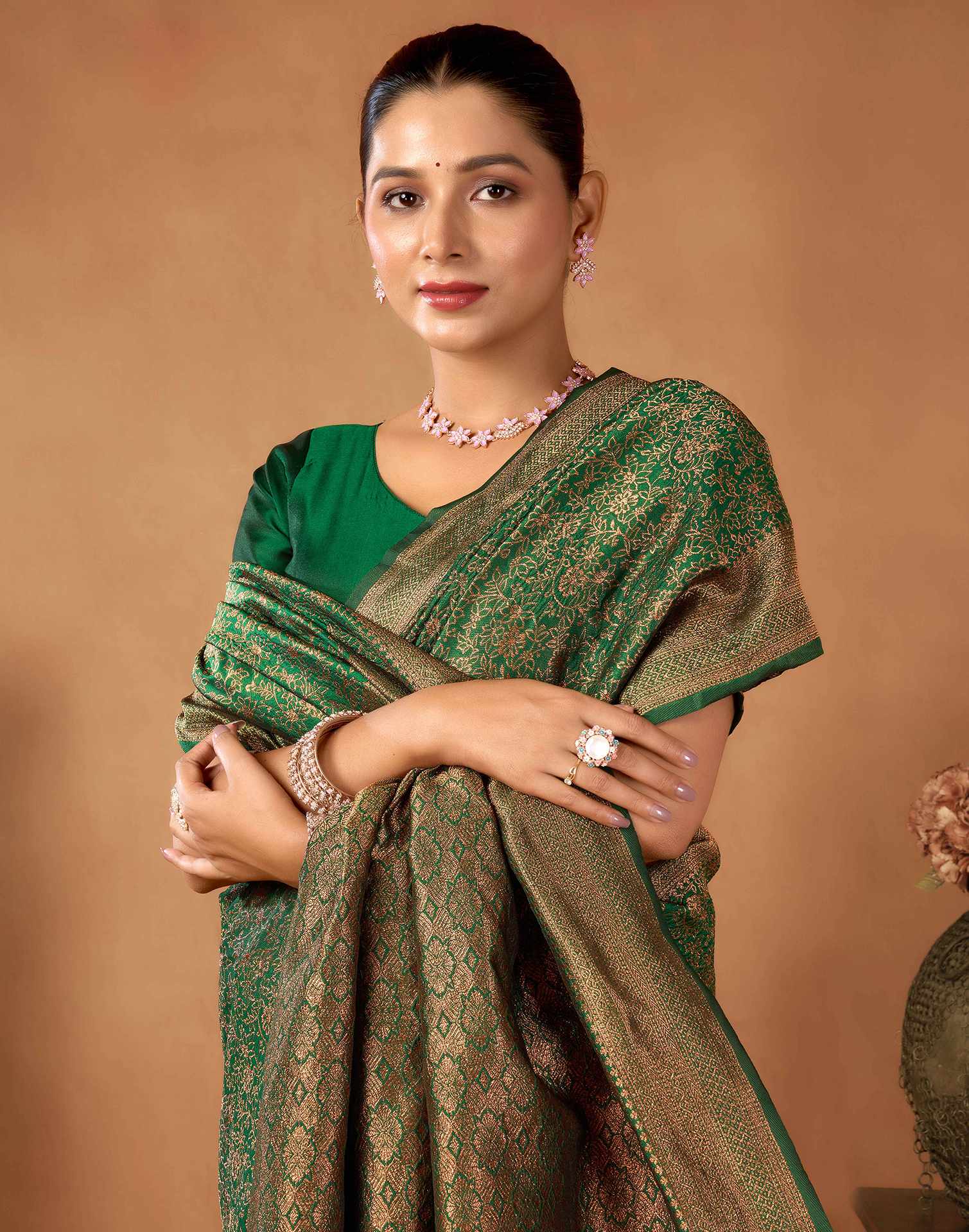Green Silk Woven Saree