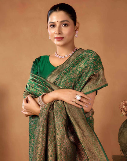 Green Silk Woven Saree