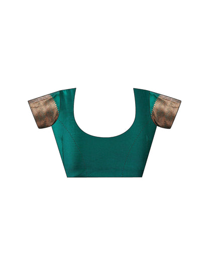 Rama Green Silk Woven Saree