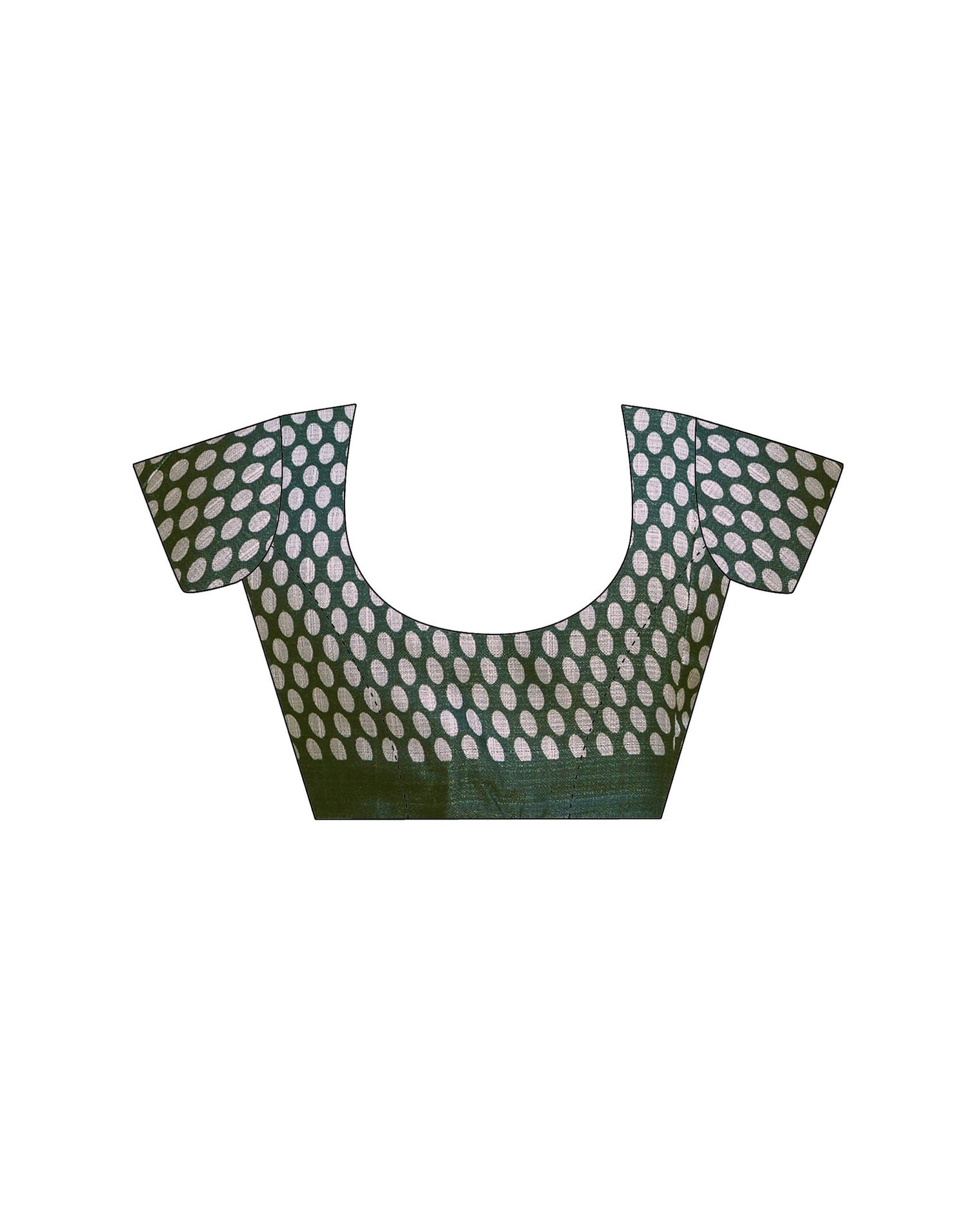 Dark Green Khadi Printed Saree