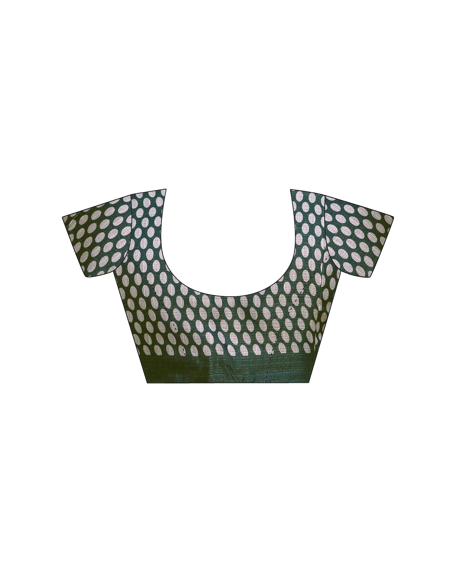 Dark Green Khadi Printed Saree