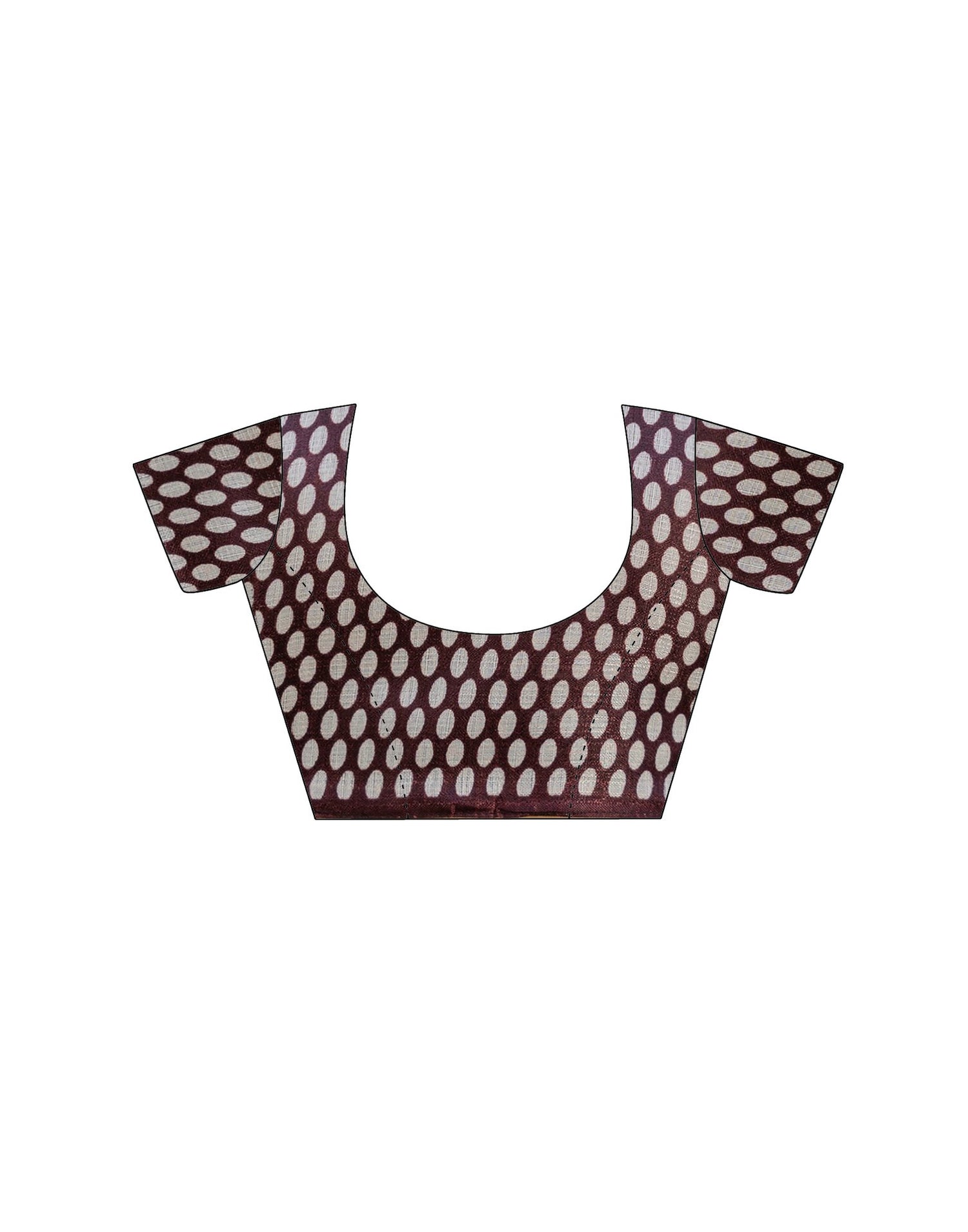 Coffee Brown Khadi Printed Saree