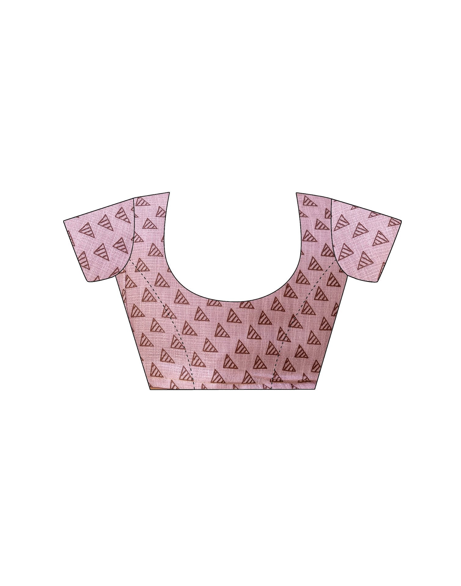 Pink Khadi Printed Saree