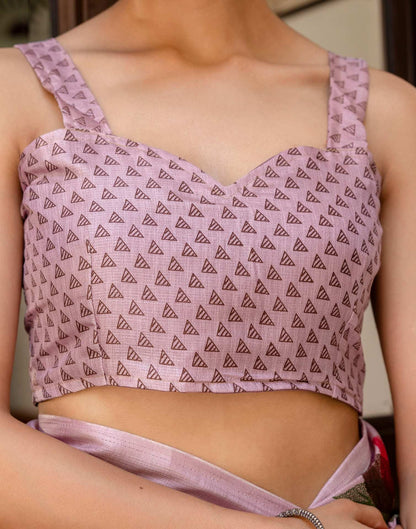 Pink Khadi Printed Saree