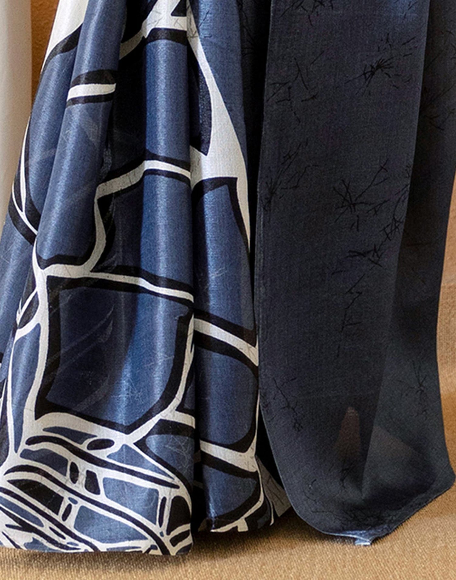 Grey Khadi Printed Saree