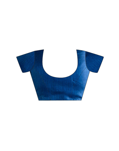 Blue Khadi Printed Saree